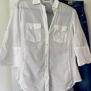 James Perse White Subpanel Shirt